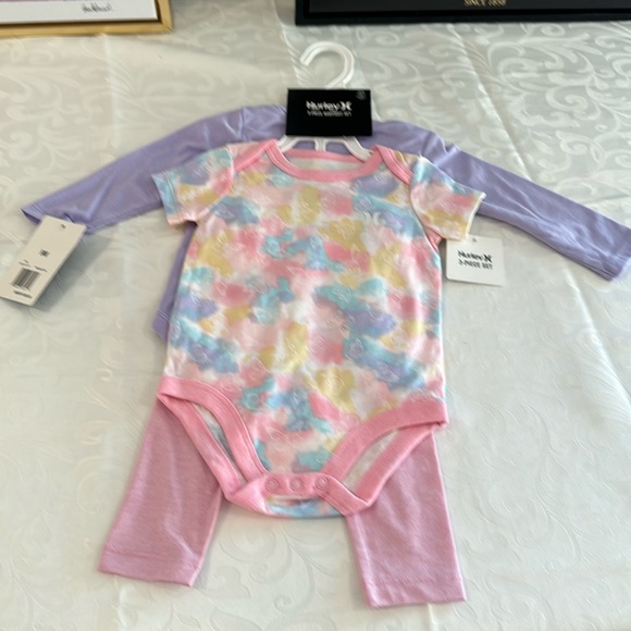 Hurley Other - Hurley 3 piece bodysuit set. 9 months.